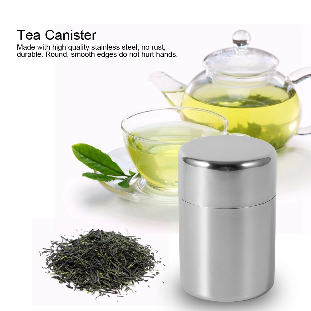 Coffee Tea Sugar Canisters - Tea Can Stainless Steel Tea Tins