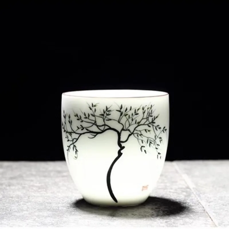 1PC Hand Drawn Ceramic Tea Cup - огляд і ціна Tea Coffee Utensils