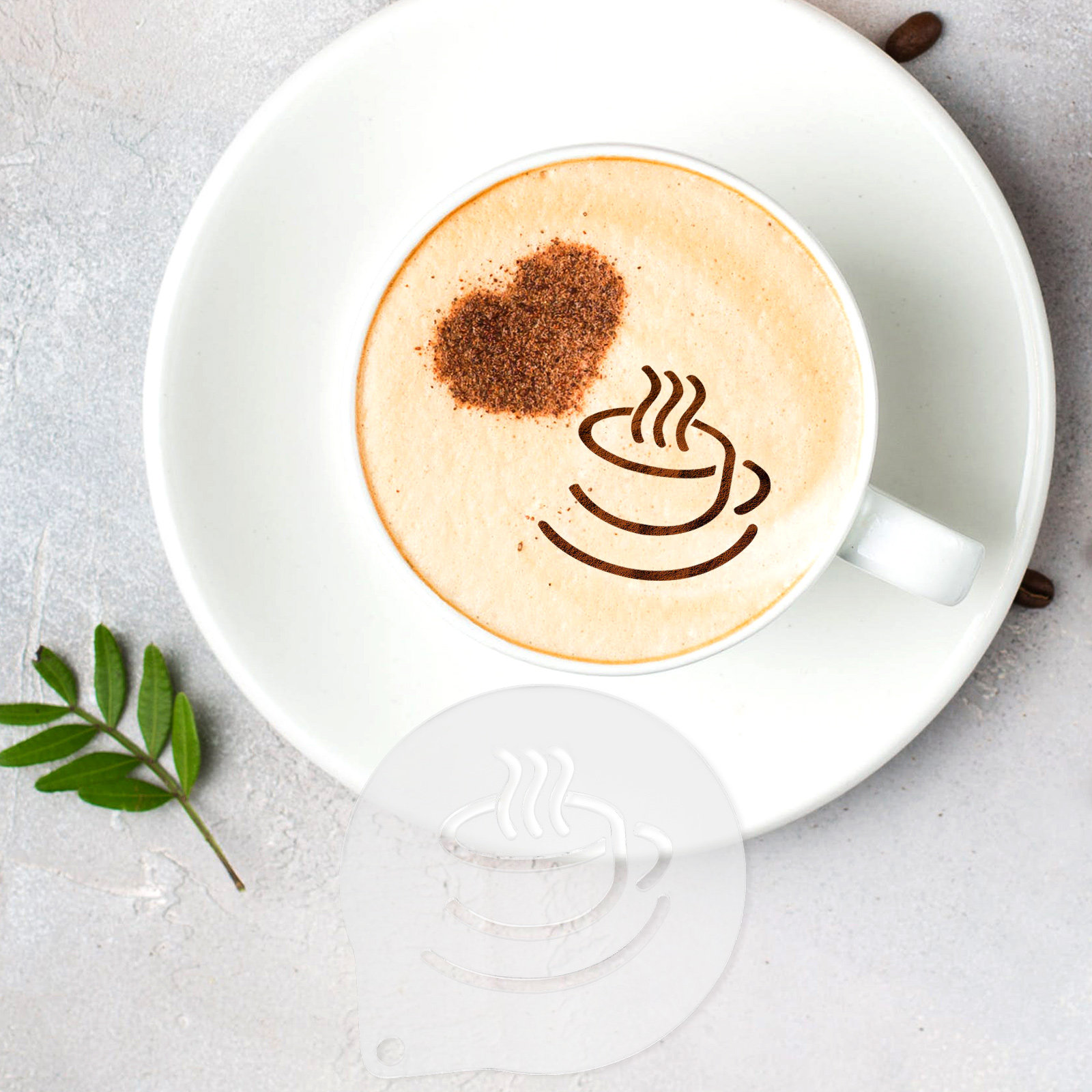 Lightweight Acrylic Coffee Ste - огляд і ціна Coffee Stencil Art