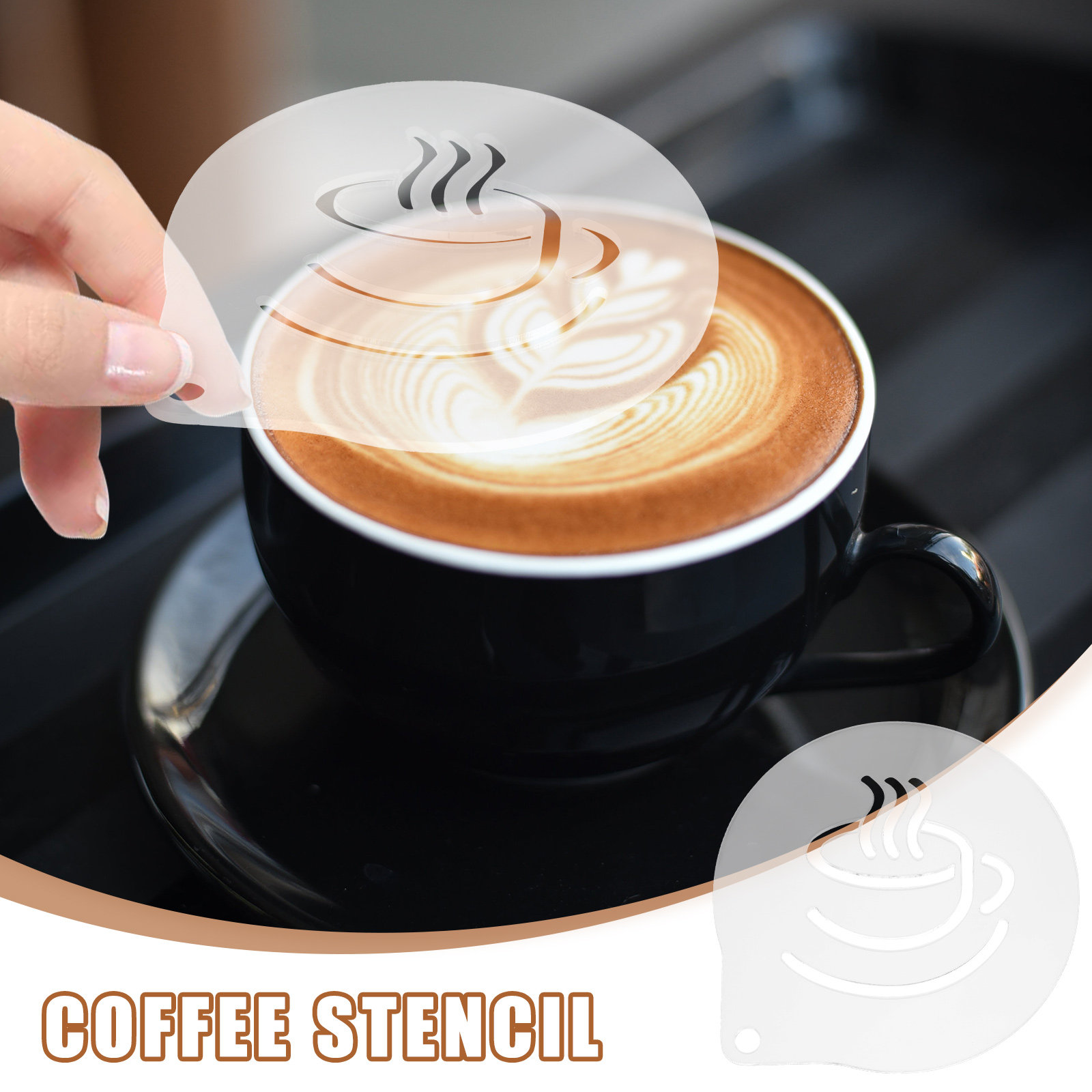 Lightweight Acrylic Coffee Ste - огляд і ціна Coffee Stencil Art