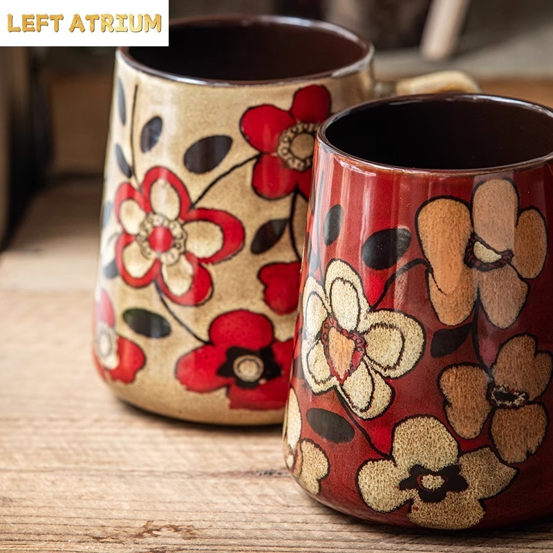 Hand Drawn Flower Ceramic Mug  - огляд і ціна Tea Coffee Utensils