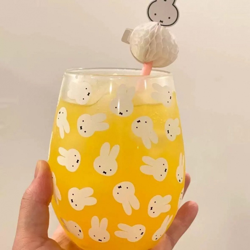 Cute Cartoon Miffy Milk Glass  - огляд і ціна Coffee Tea Room