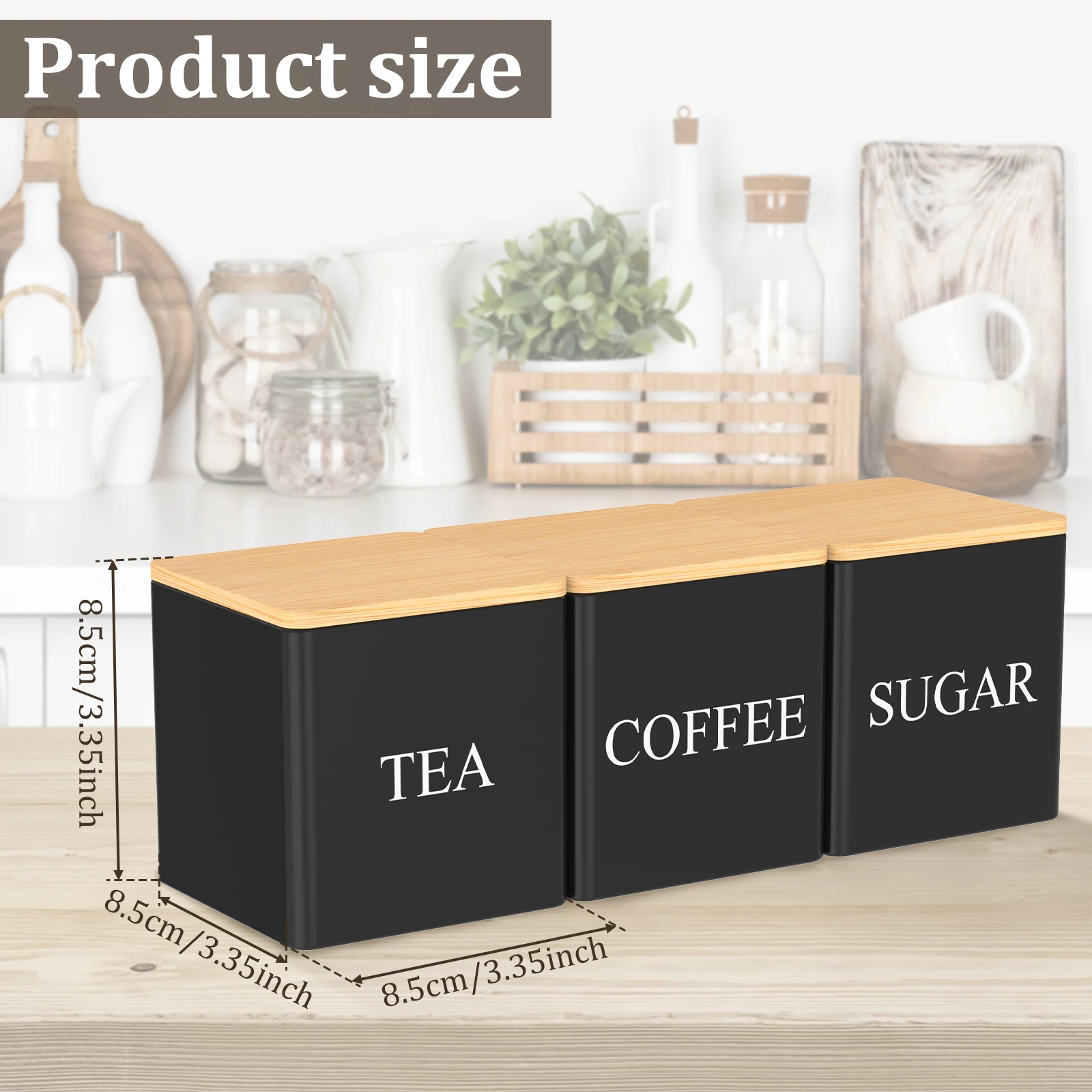 3Pcs Set 500ml Tea Sugar Coffe - огляд і ціна Canister Coffee Sugar Tea