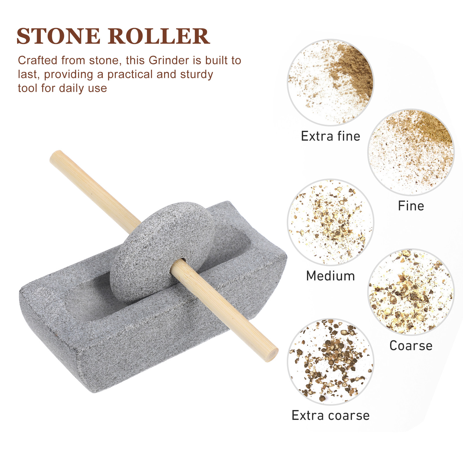 1Set Manual Stone Grinder Mill - огляд і ціна Coffee Tea Leaf And Bean