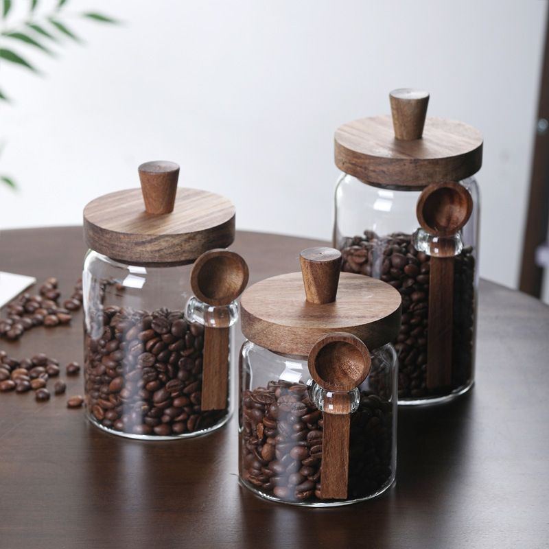Glass Storage Jar With Airtigh - огляд і ціна Coffee Tea Sugar Canisters