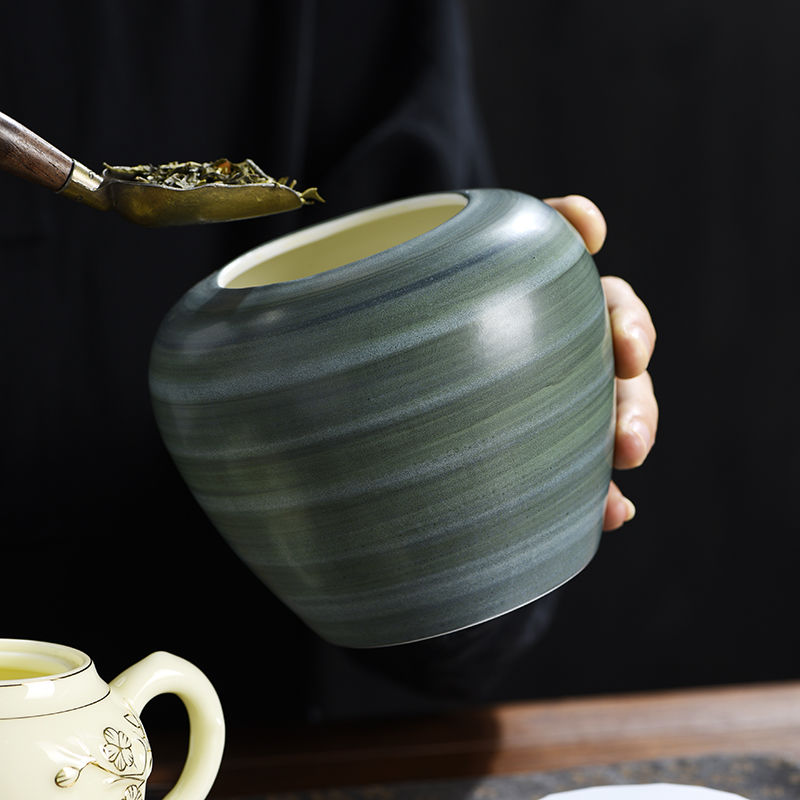 Retro Ceramic Tea Leaf Jar Cre - огляд і ціна Coffee Tea Leaf And Bean
